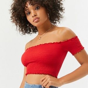 Red Forever 21 Crop Top